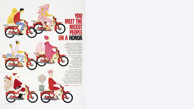 Reklamný slogan motocykla Honda Super Cub.